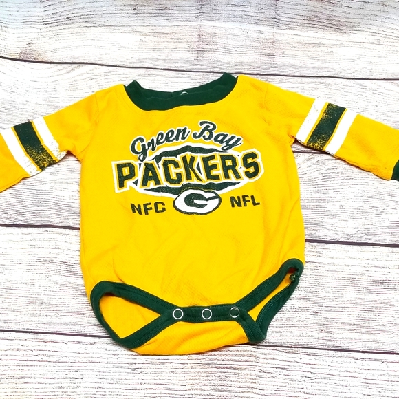 Baby green bay packers long sleeve onesie